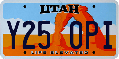 UT license plate Y250PI