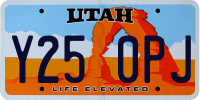 UT license plate Y250PJ