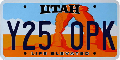 UT license plate Y250PK