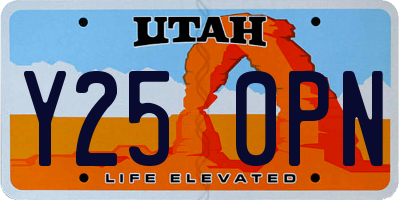 UT license plate Y250PN