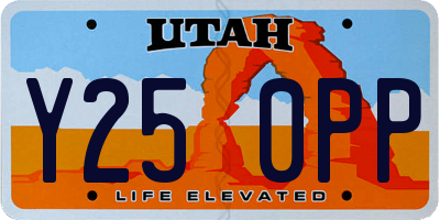 UT license plate Y250PP