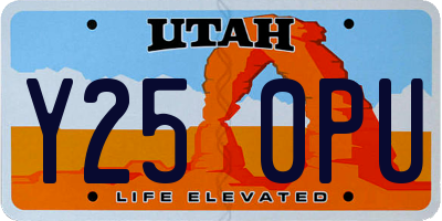 UT license plate Y250PU