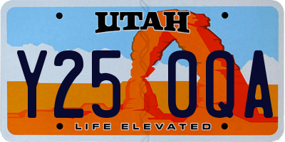 UT license plate Y250QA