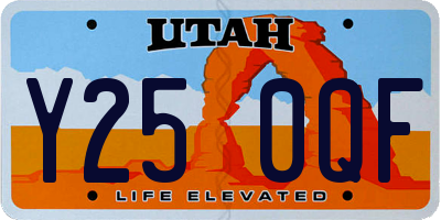 UT license plate Y250QF