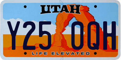 UT license plate Y250QH