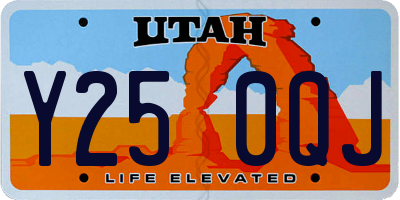 UT license plate Y250QJ