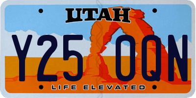UT license plate Y250QN