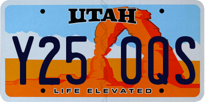 UT license plate Y250QS