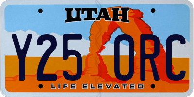 UT license plate Y250RC