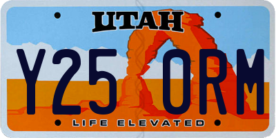 UT license plate Y250RM