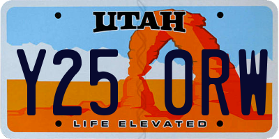 UT license plate Y250RW