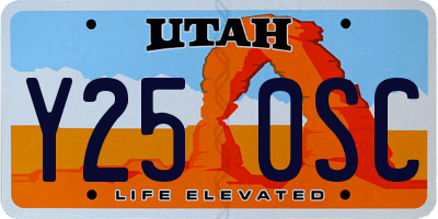UT license plate Y250SC