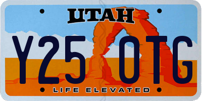 UT license plate Y250TG