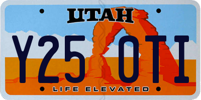 UT license plate Y250TI