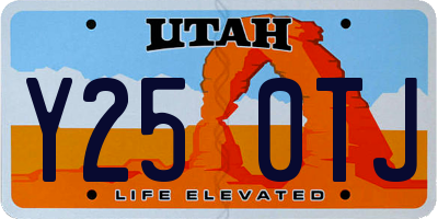 UT license plate Y250TJ