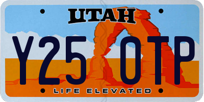 UT license plate Y250TP