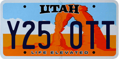 UT license plate Y250TT
