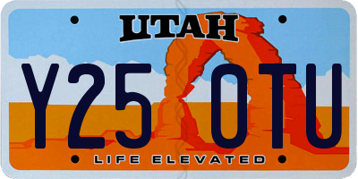 UT license plate Y250TU