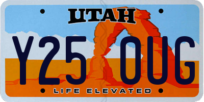 UT license plate Y250UG
