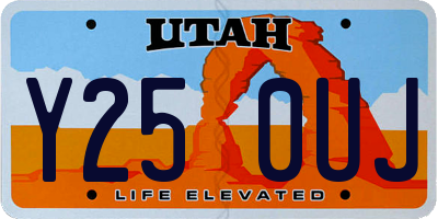 UT license plate Y250UJ