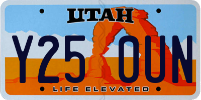 UT license plate Y250UN