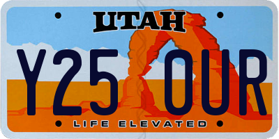 UT license plate Y250UR