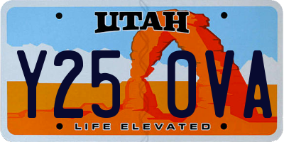 UT license plate Y250VA