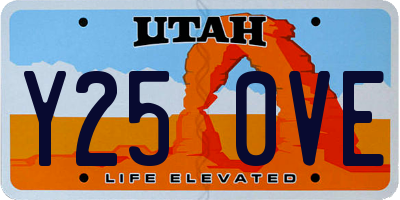 UT license plate Y250VE