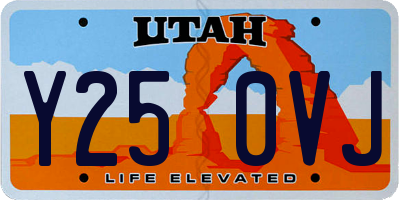 UT license plate Y250VJ