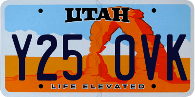 UT license plate Y250VK