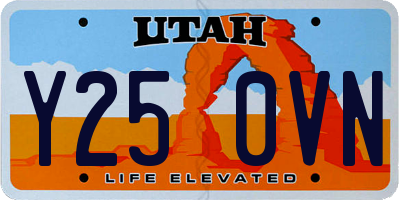 UT license plate Y250VN