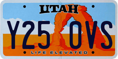 UT license plate Y250VS