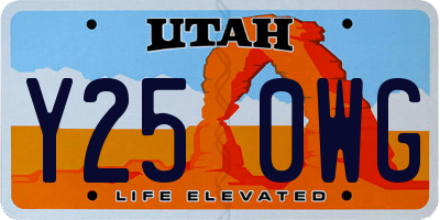 UT license plate Y250WG