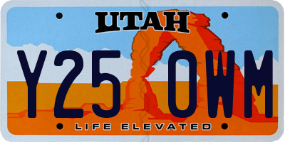 UT license plate Y250WM