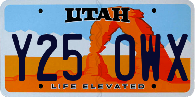 UT license plate Y250WX