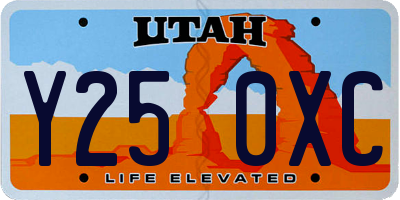 UT license plate Y250XC