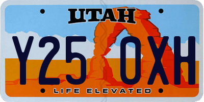 UT license plate Y250XH