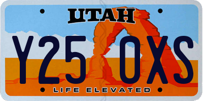 UT license plate Y250XS