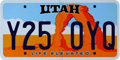 UT license plate Y250YQ