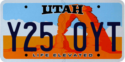 UT license plate Y250YT