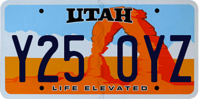 UT license plate Y250YZ