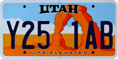 UT license plate Y251AB
