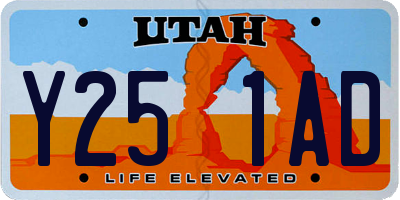 UT license plate Y251AD