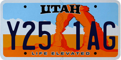 UT license plate Y251AG