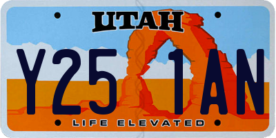 UT license plate Y251AN