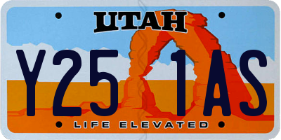 UT license plate Y251AS
