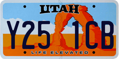 UT license plate Y251CB
