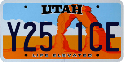 UT license plate Y251CE