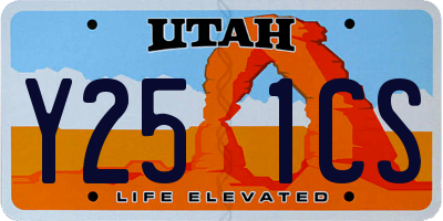 UT license plate Y251CS