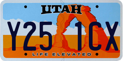UT license plate Y251CX